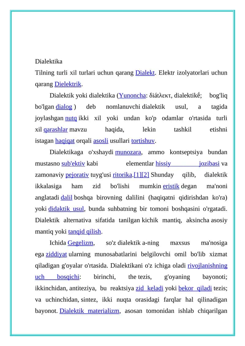 Dialektika 1