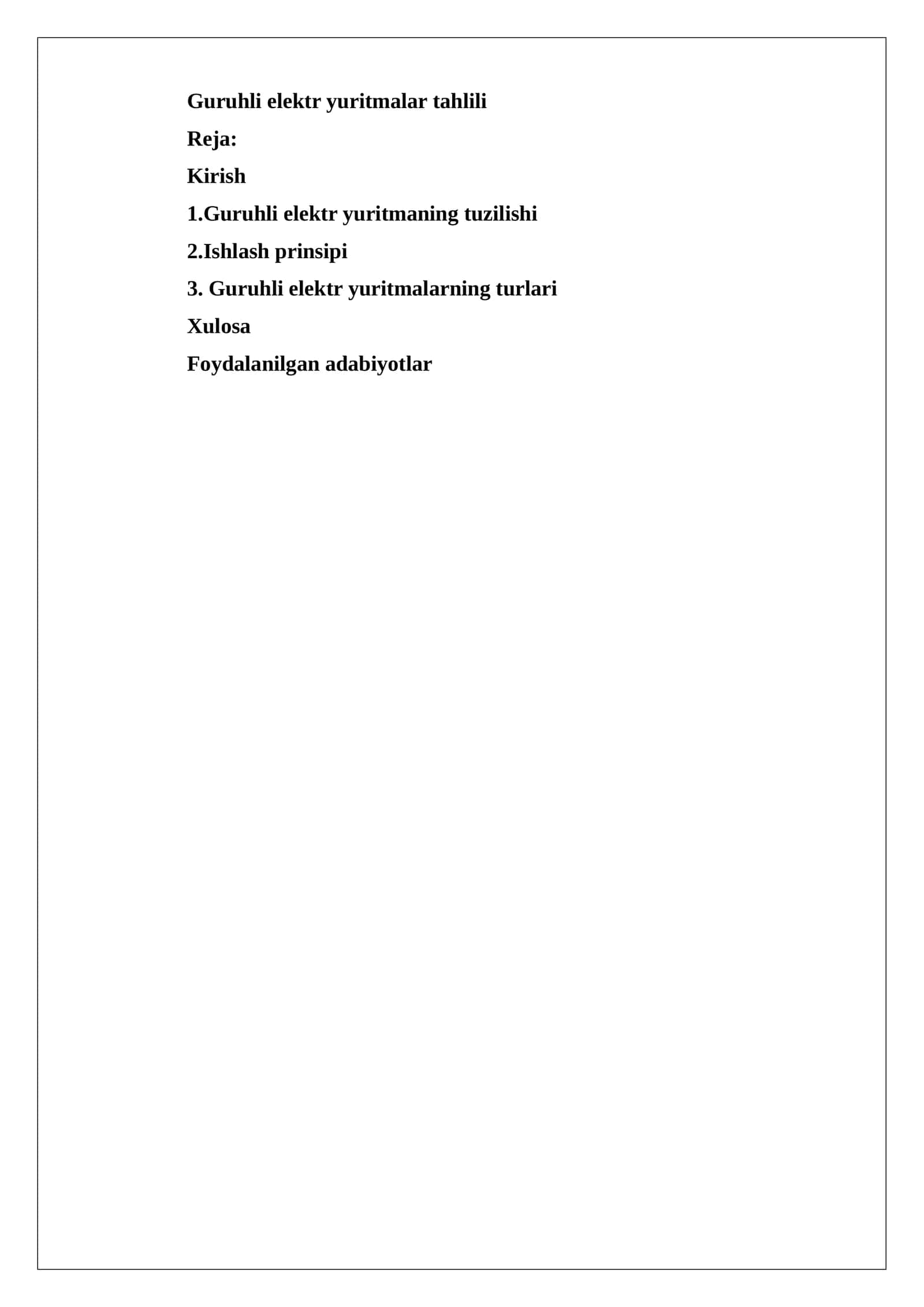 Guruhli elektr yuritmalar tahlili 1