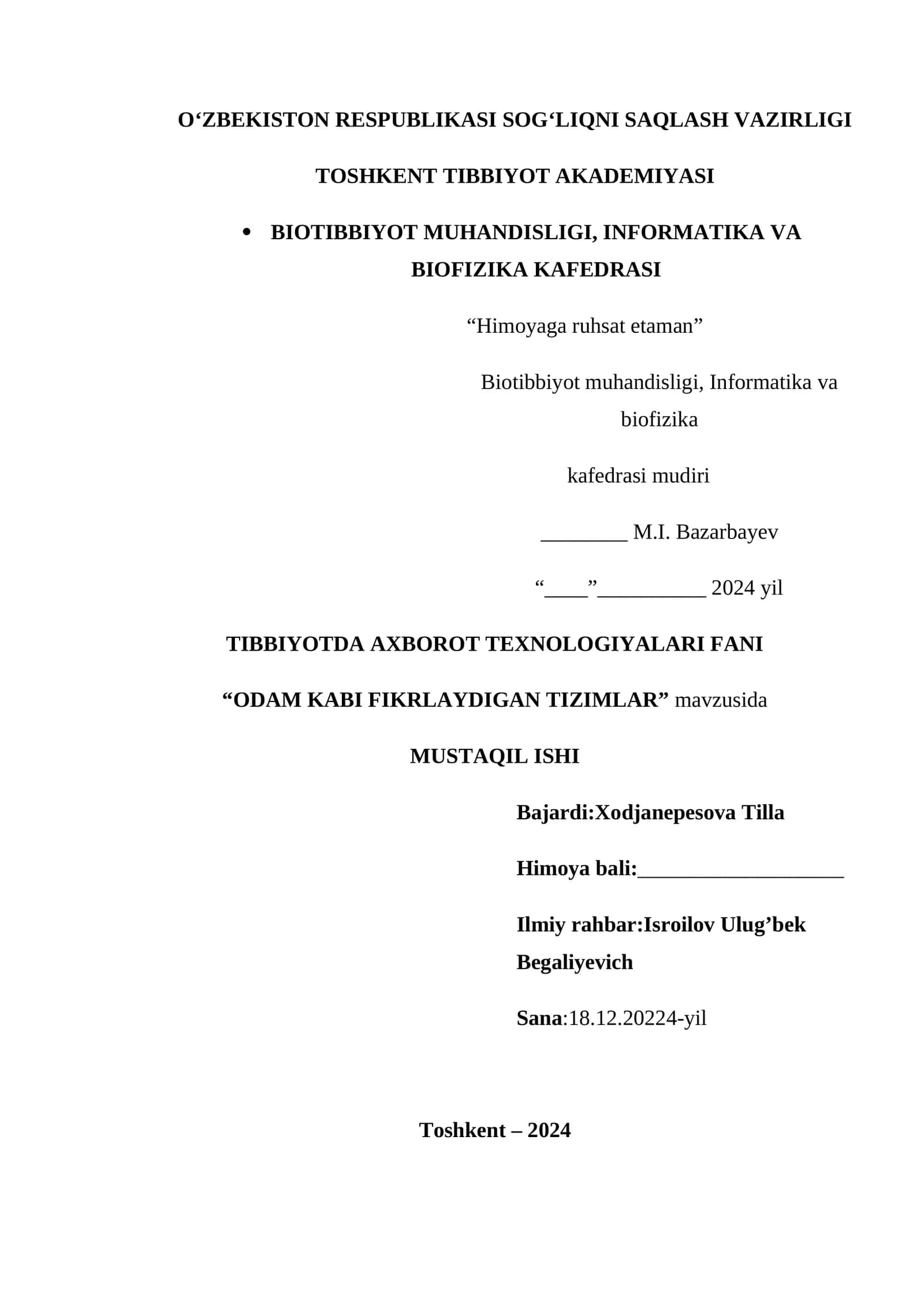 Odamlar kabi fikrlaydigan tizimlar 1