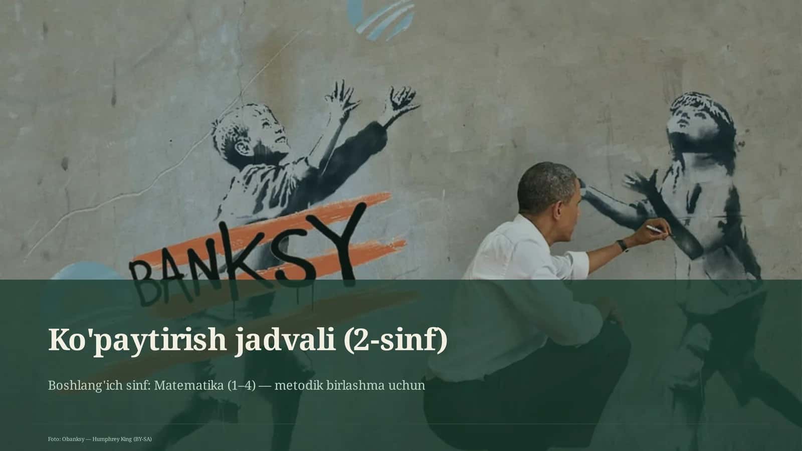 Ko'paytirish jadvali (2-sinf) 1