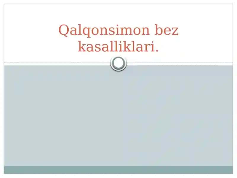 Qalqonsimon bez kasalliklari