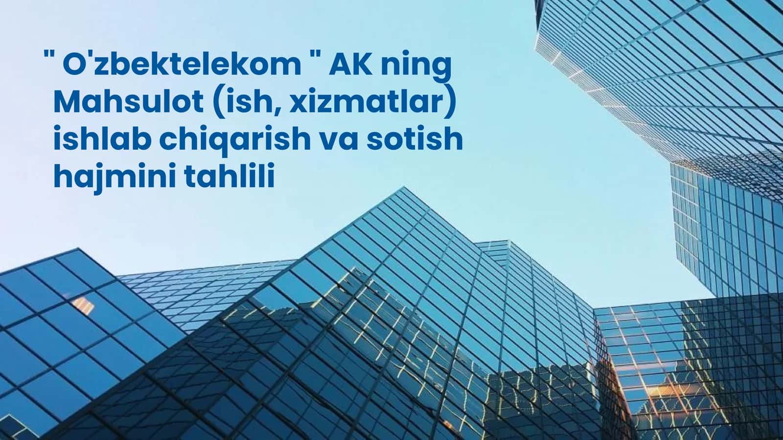 Mahsulot (ish, xizmatlar) ishlab chiqarish va sotish hajmini tahlili 1