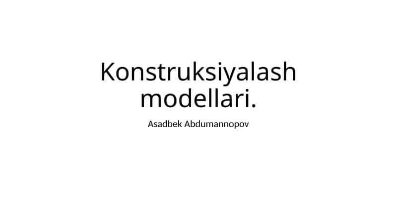 Sharshara modeli 1