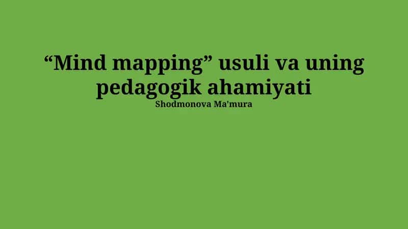 Aqliy xaritalash 1