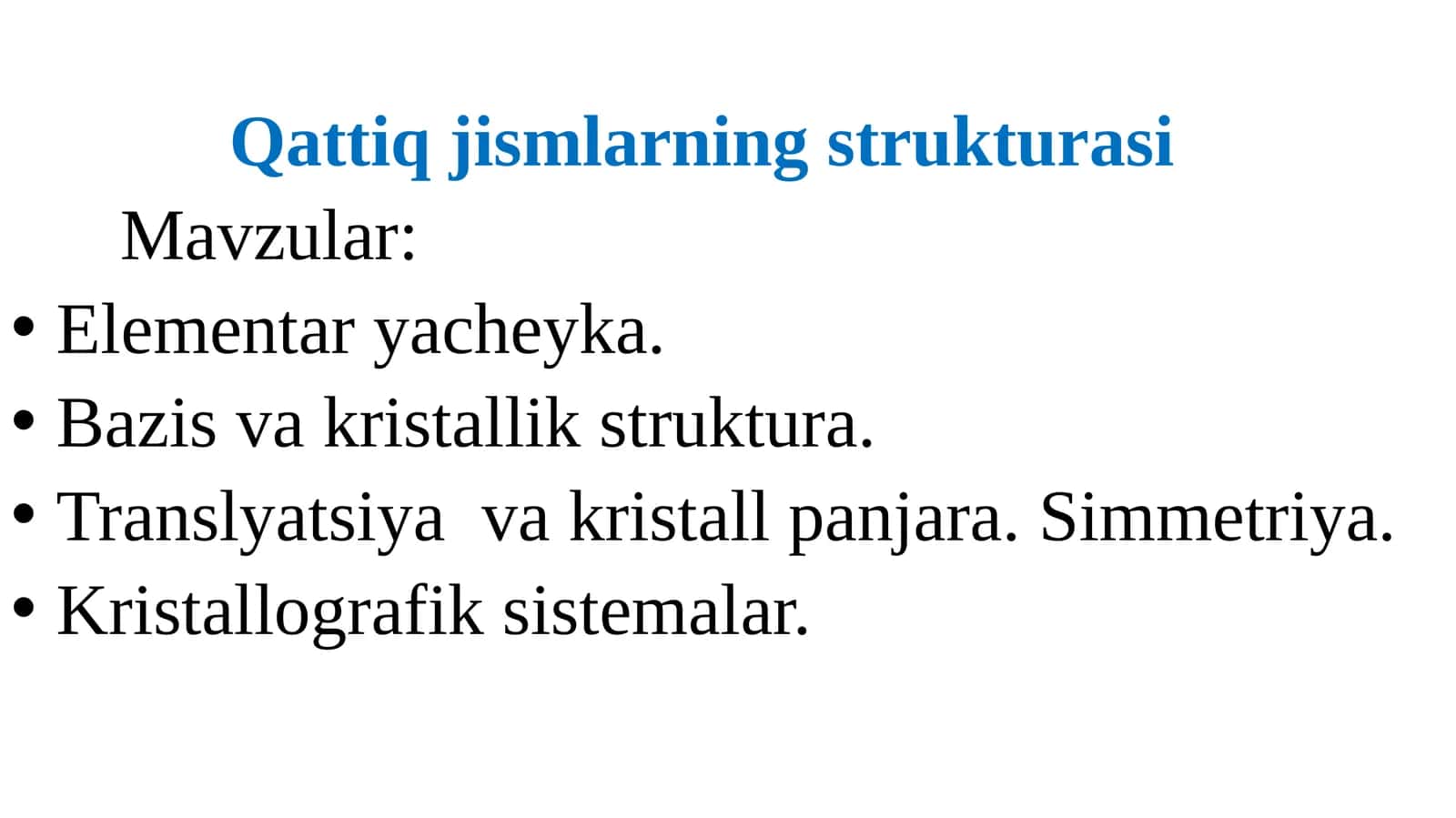 Qattiq jismlarning strukturasi 1