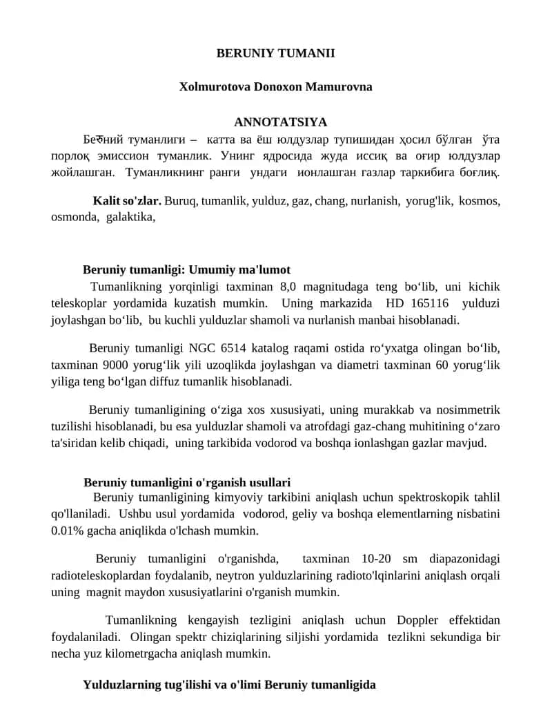 Beruniy tumanii 1