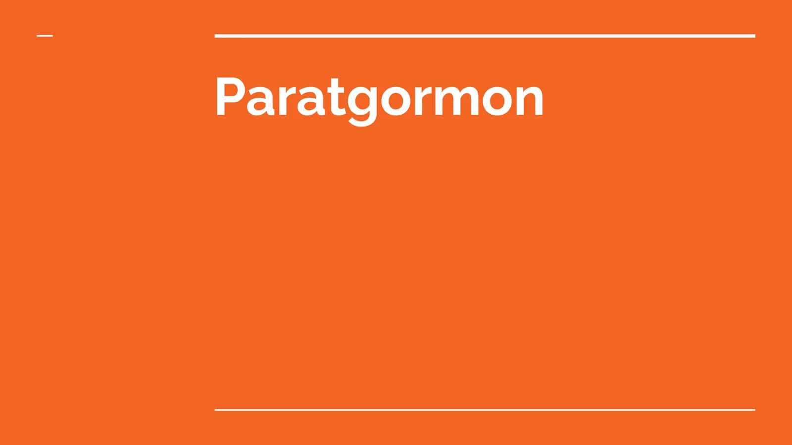 Paratgormon 1