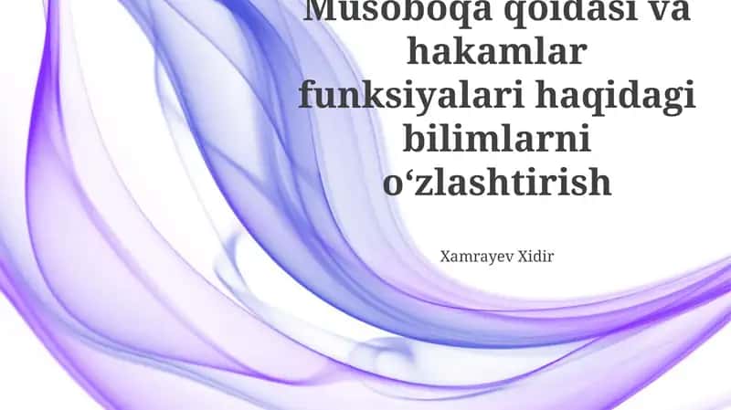 Raqobat va hakamlikning o'zaro bog'liqligi 1