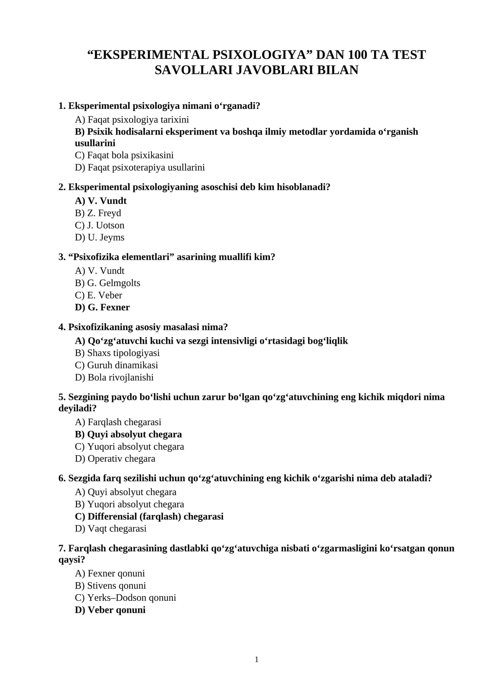 EKSPERIMENTAL PSIXOLOGIYA 1