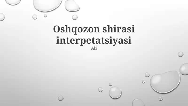 Oshqozon shirasi interpetatsiyasi 1