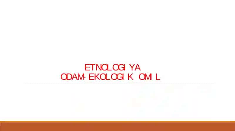 ODAM-EKOLOGIK OMIL