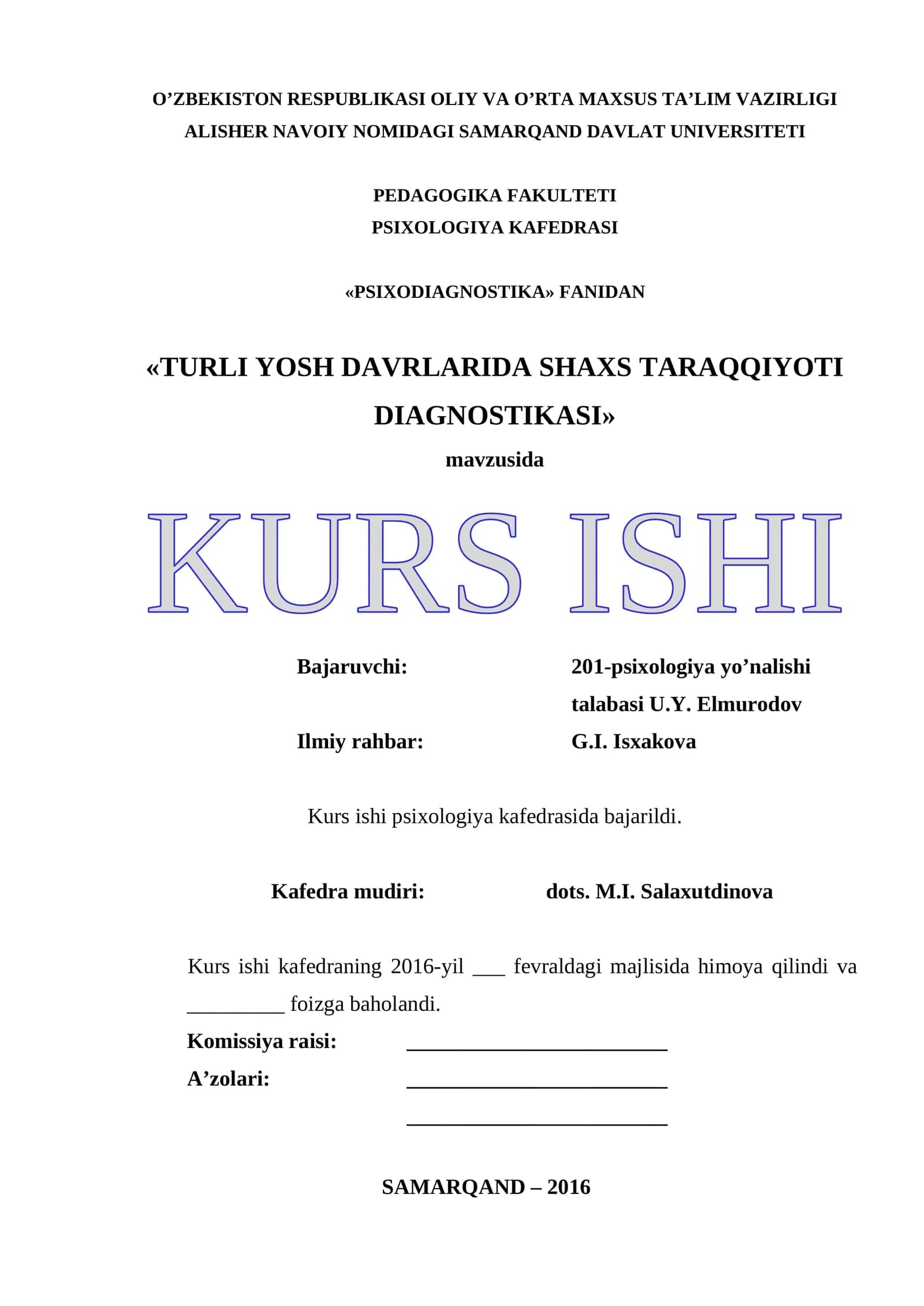TURLI YOSH DAVRLARIDA SHAXS TARAQQIYOTI DIAGNOSTIKASI 1