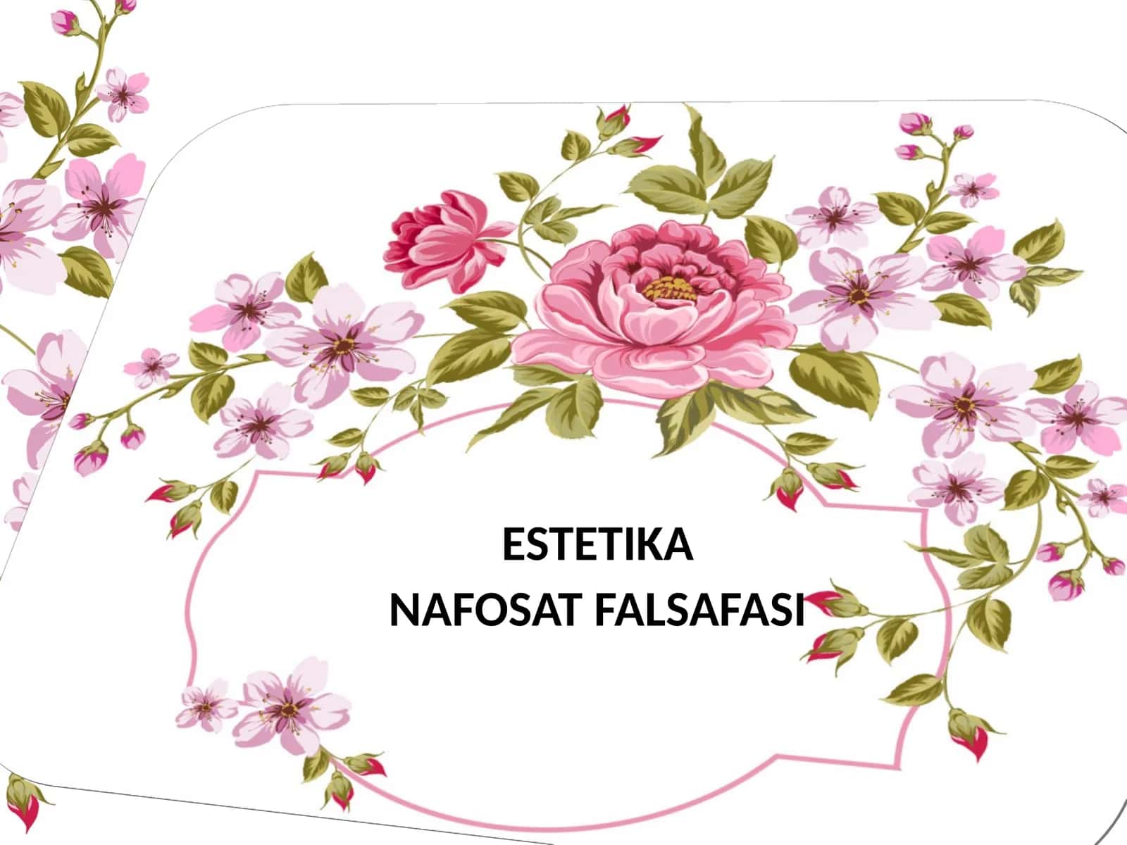 NAFOSAT FALSAFASI estetika 1