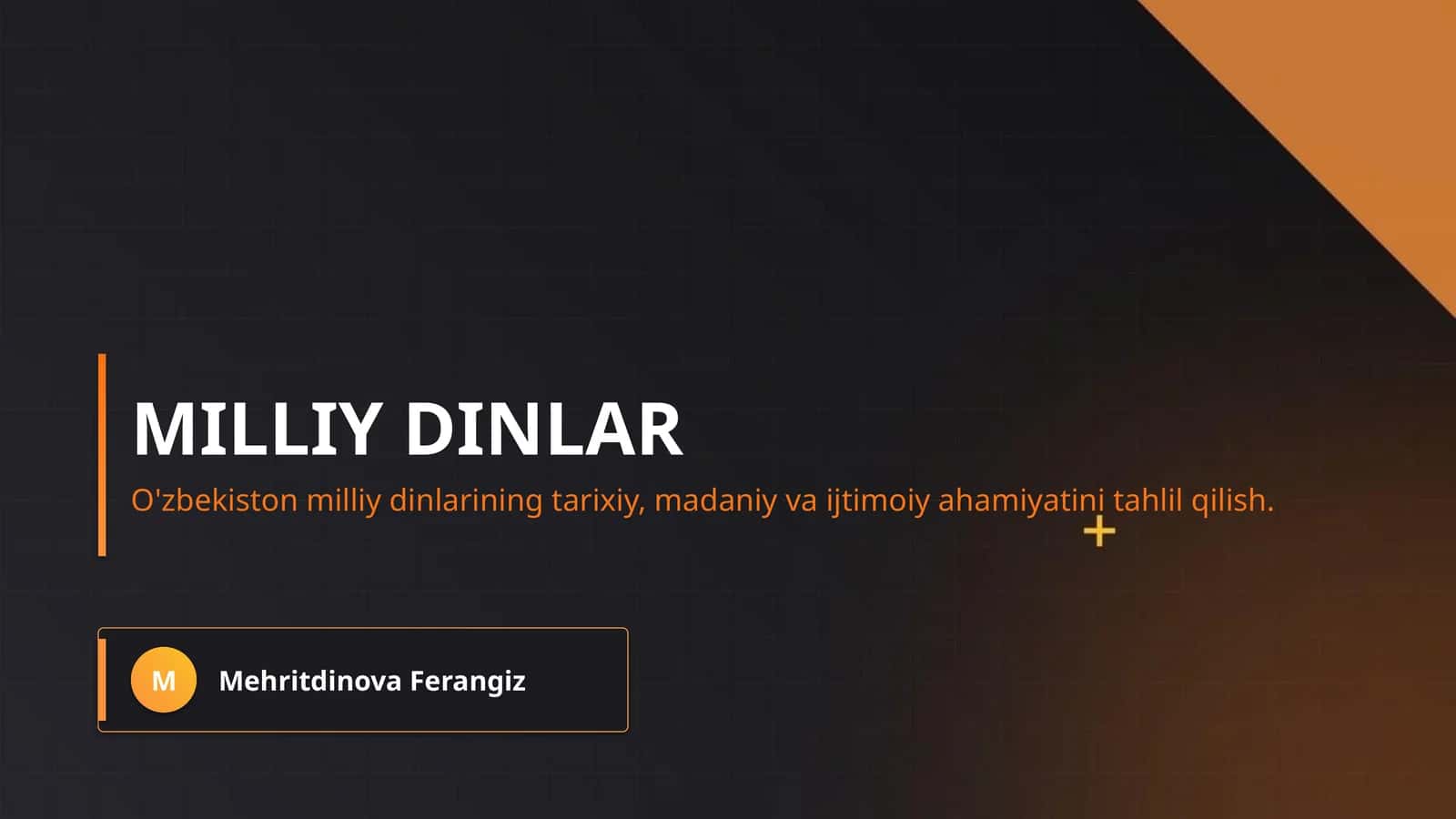 Milliy dinlar 1