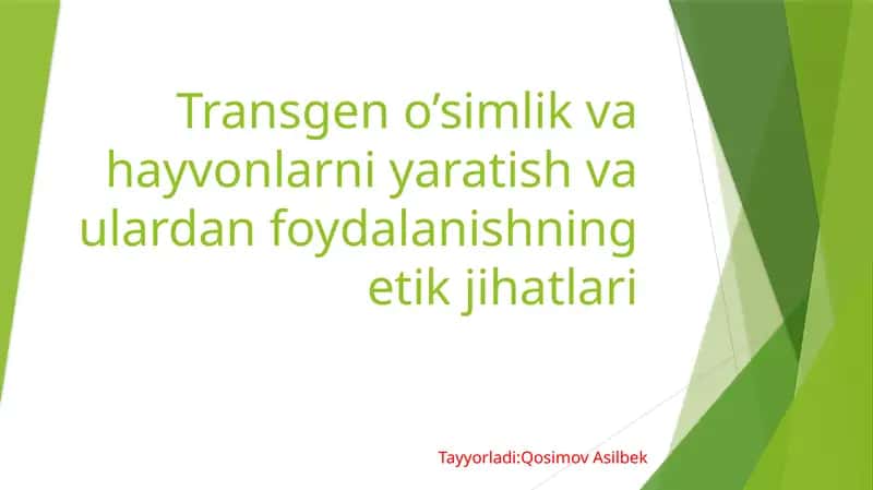 O’simliklarning Agrobakterial Transformatsiyasi 1