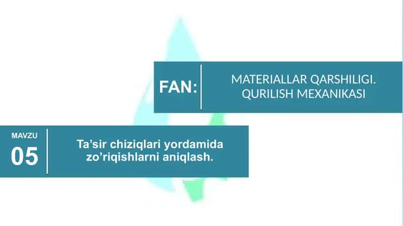 Ta’sir chiziqlari yordamida zo’riqishlarni aniqlash 1