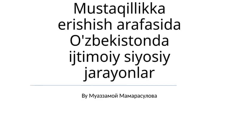 Sovet merosi va noroziliklar 1