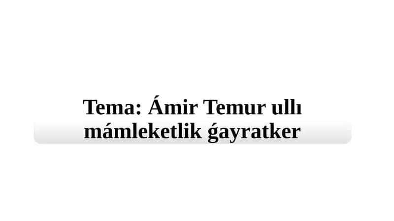 Ámir Temur 1