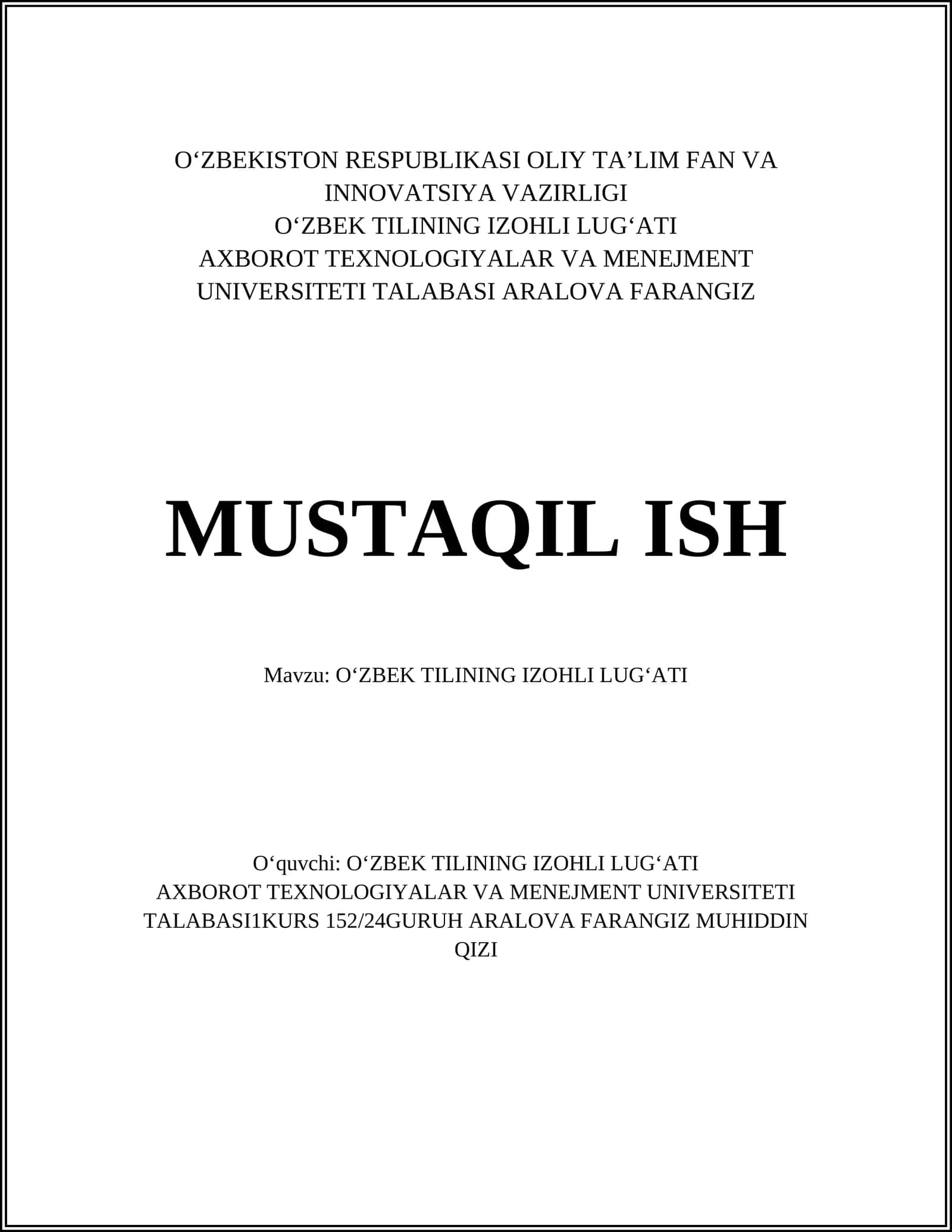 Oʻzbek Tilining Izohli Lugʻati 1