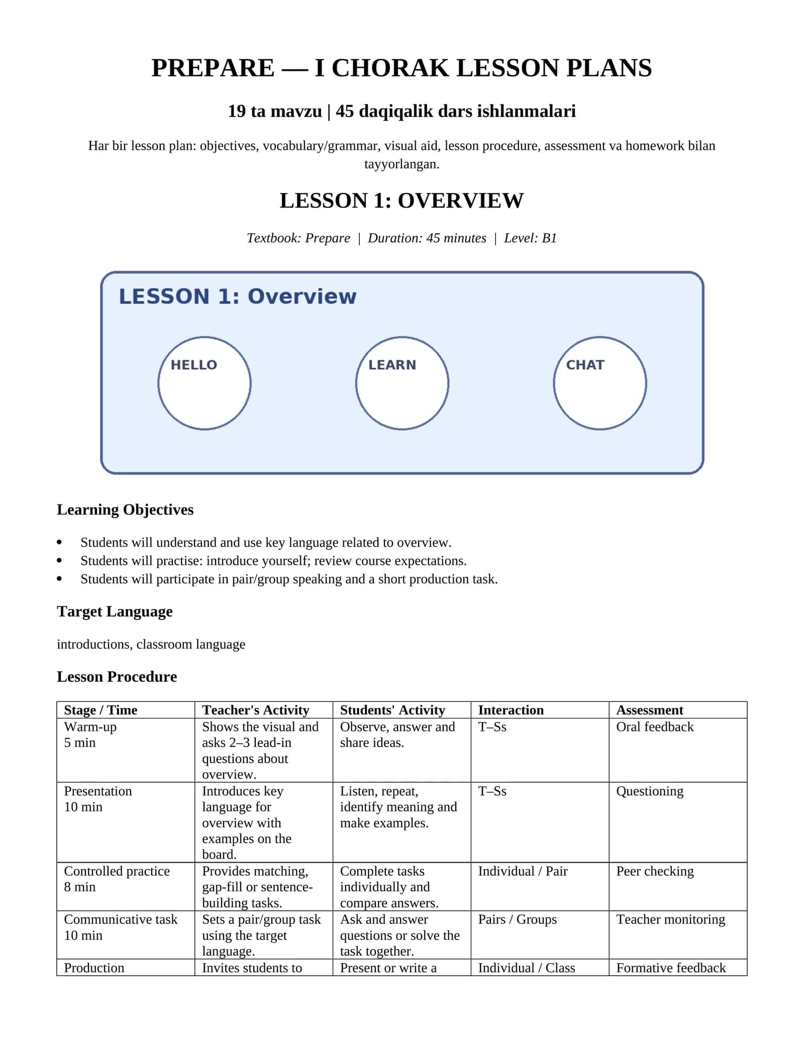Lesson plan grade 10 1