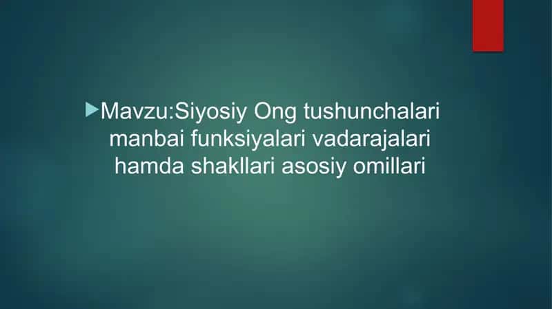 Siyosiy Ong tushunchalar 1