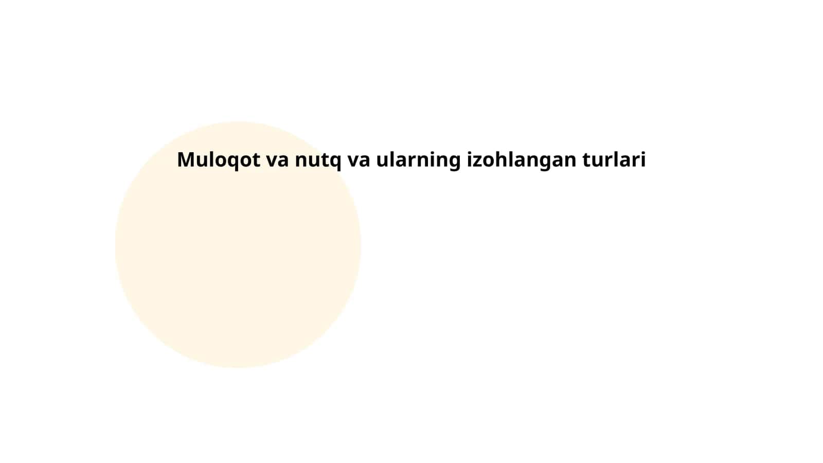 Muloqot va nutq va ularning izohlangan turlari 1