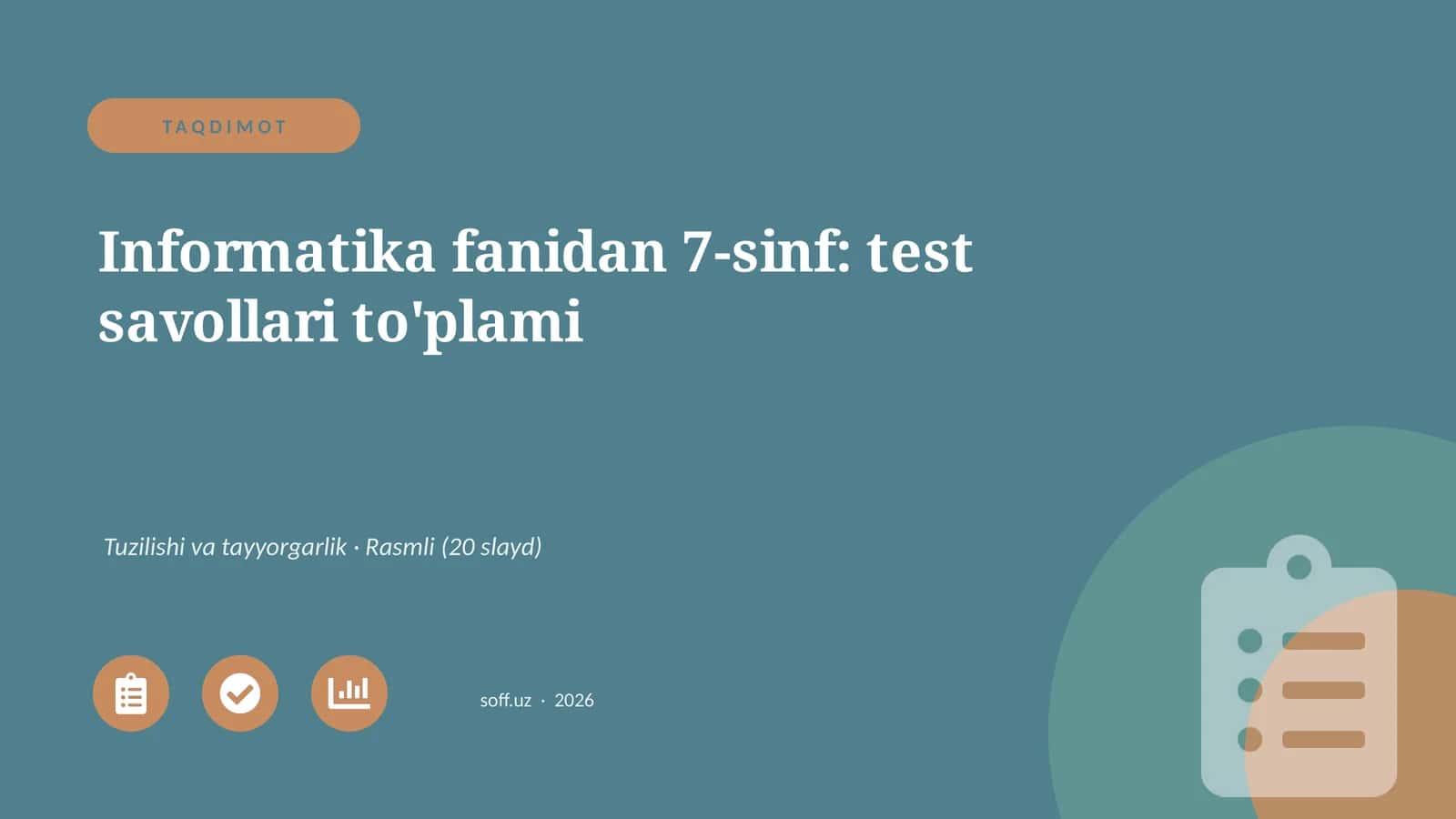7-sinf: test savollari to'plami 1