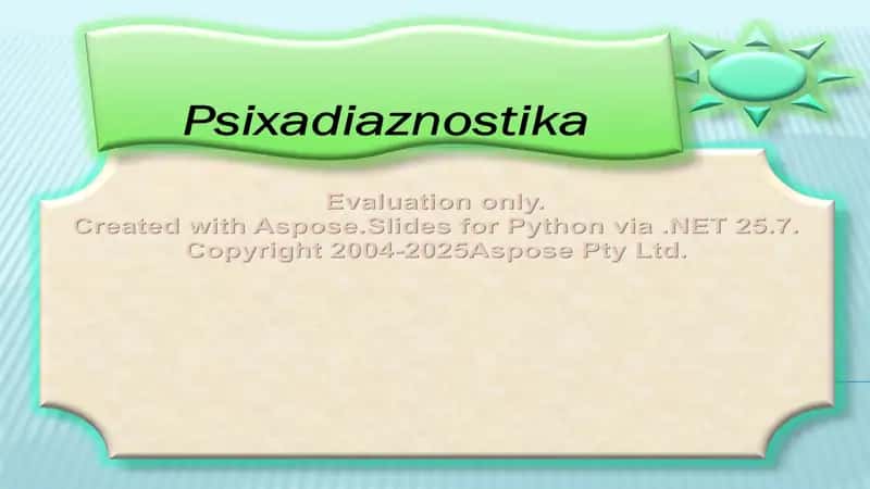 Sezgi (Psixadiaznostika) 1