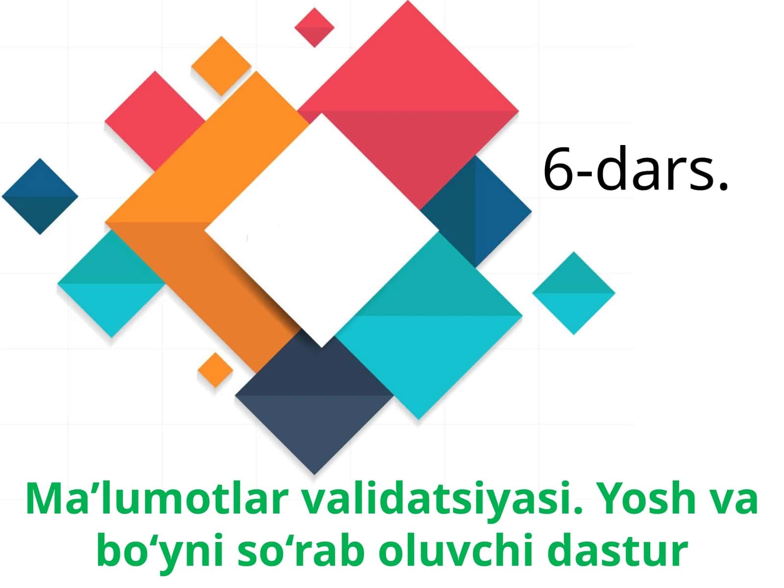 Yosh vabo‘y niso‘ra boluvchi dastur, 6-dars 1