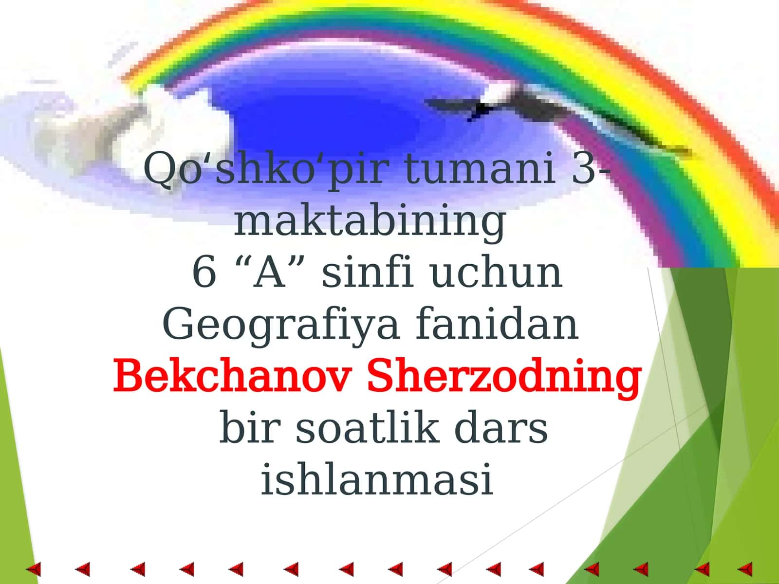 Hayvonot dunyosi birsoatlik dars ishlanmasi 1