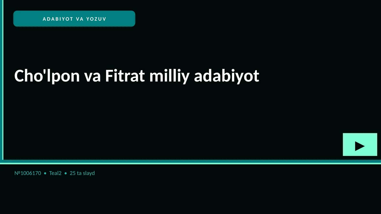 Cho'lpon va Fitrat milliy adabiyot 1