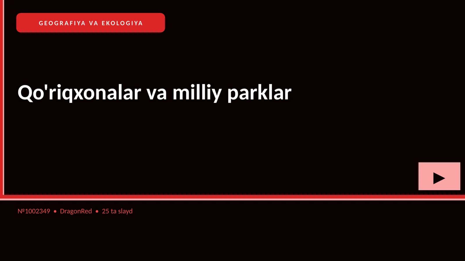 Qo'riqxonalar va milliy parklar 1