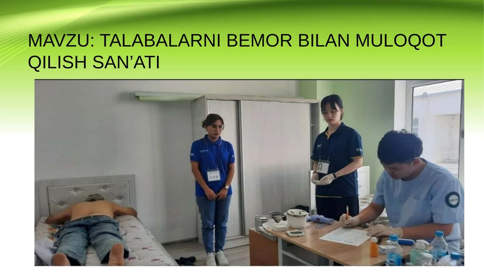 Talabalarning bemorlar bilan muloqot qilish madaniyati (Prezentatsiya) 1