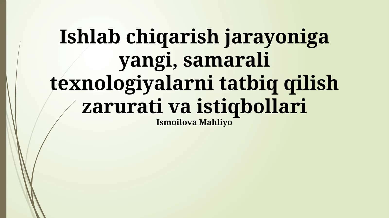 Yangi texnologiyalar 1