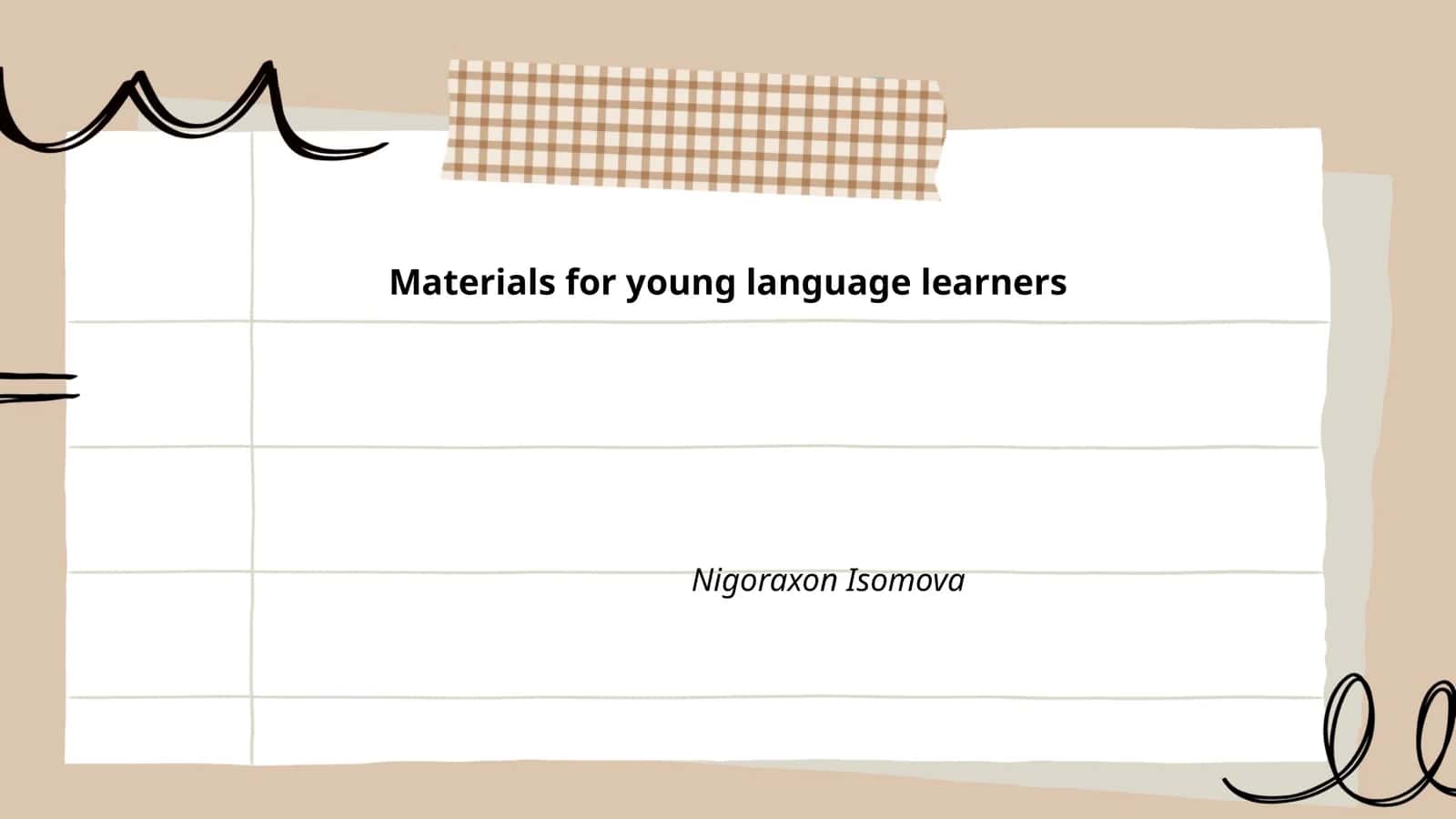 Materials for young language learners 1