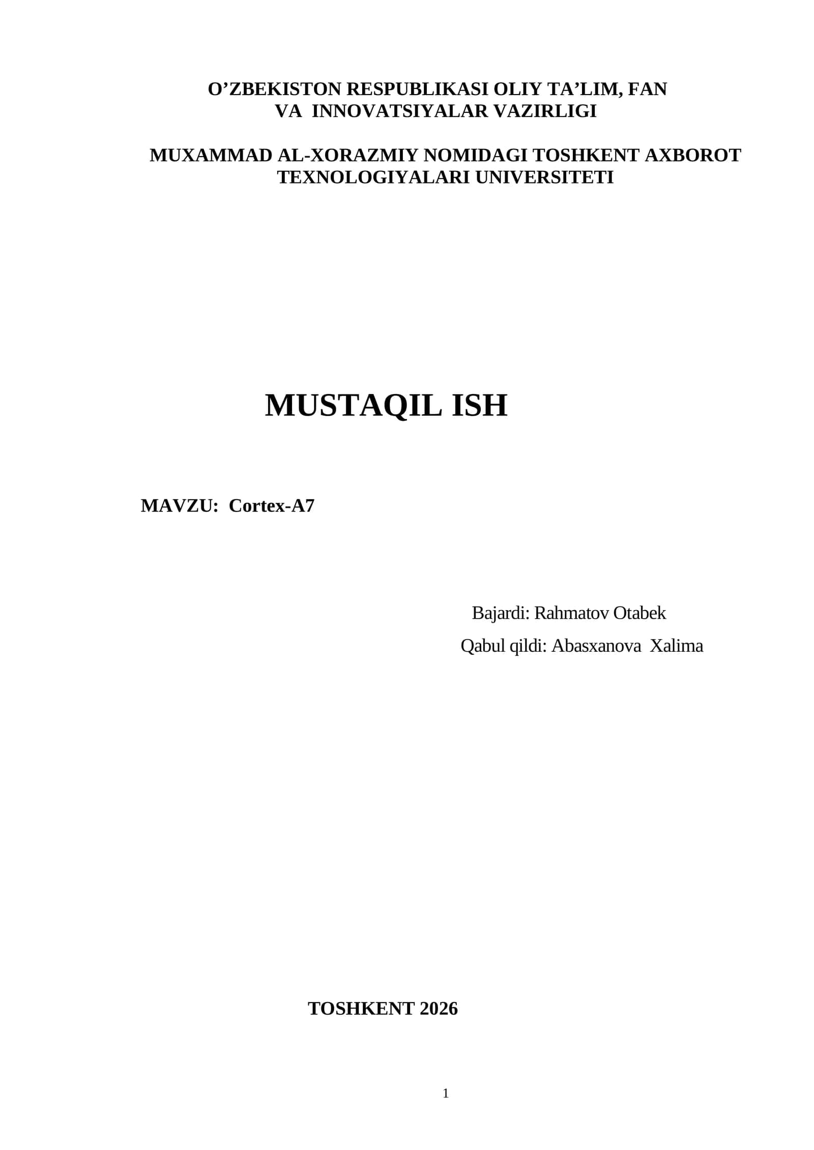 O'rnatilgan boshqaruv tizimlari 1