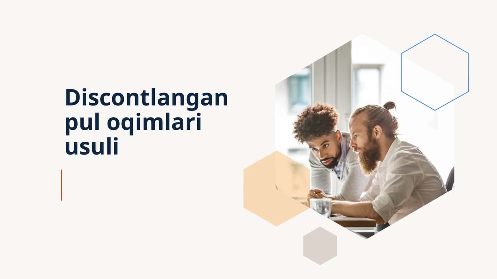 Diskontlangan pul oqimlari usuli 1