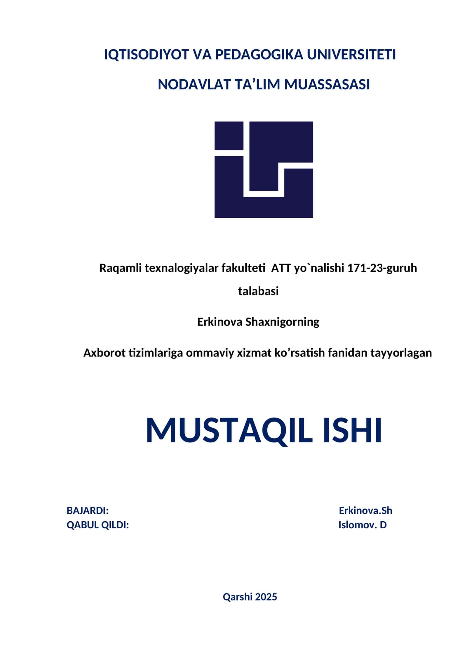 Navbat tizimlari haqida umumiy tushuncha 1