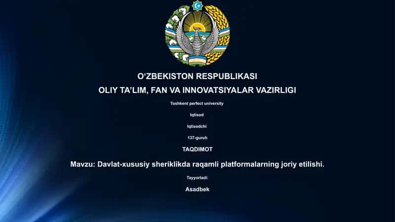 Davlat-xususiy sheriklikda raqamli platformalarning joriy etilishi 1
