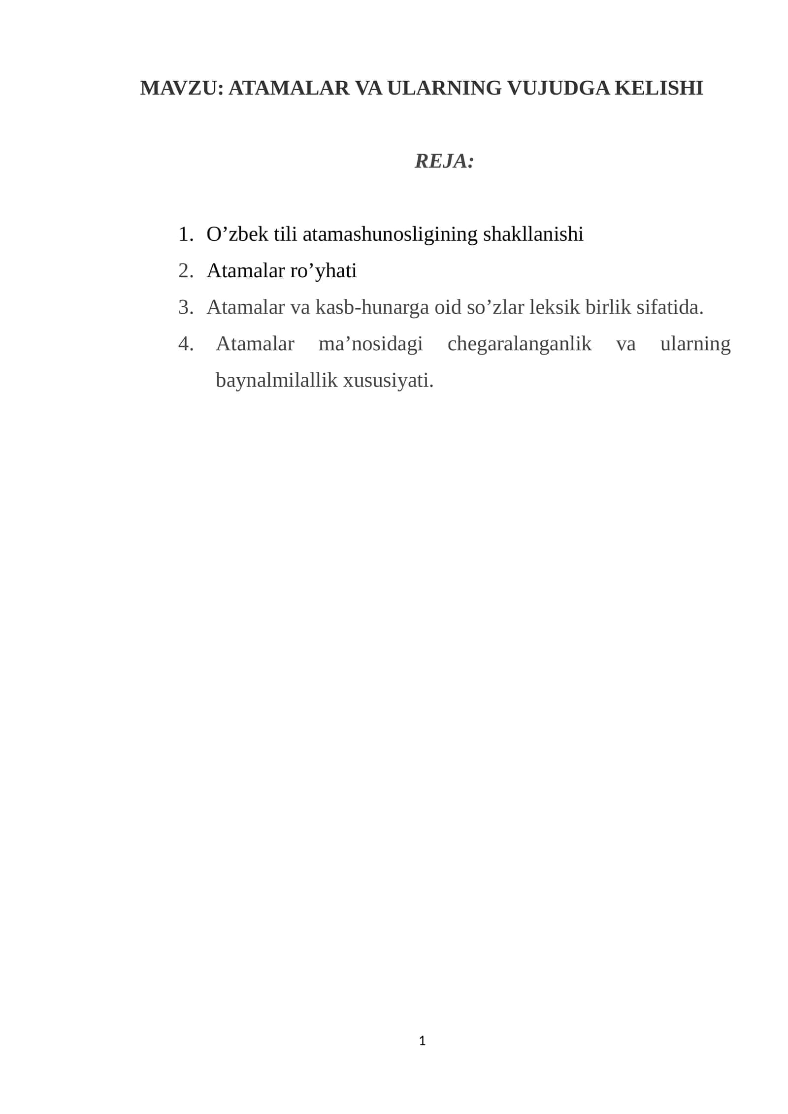 atamalar va ularning vujudga kelishi 1
