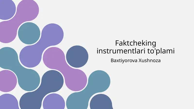 Faktcheking instrumentlari to'plami 1