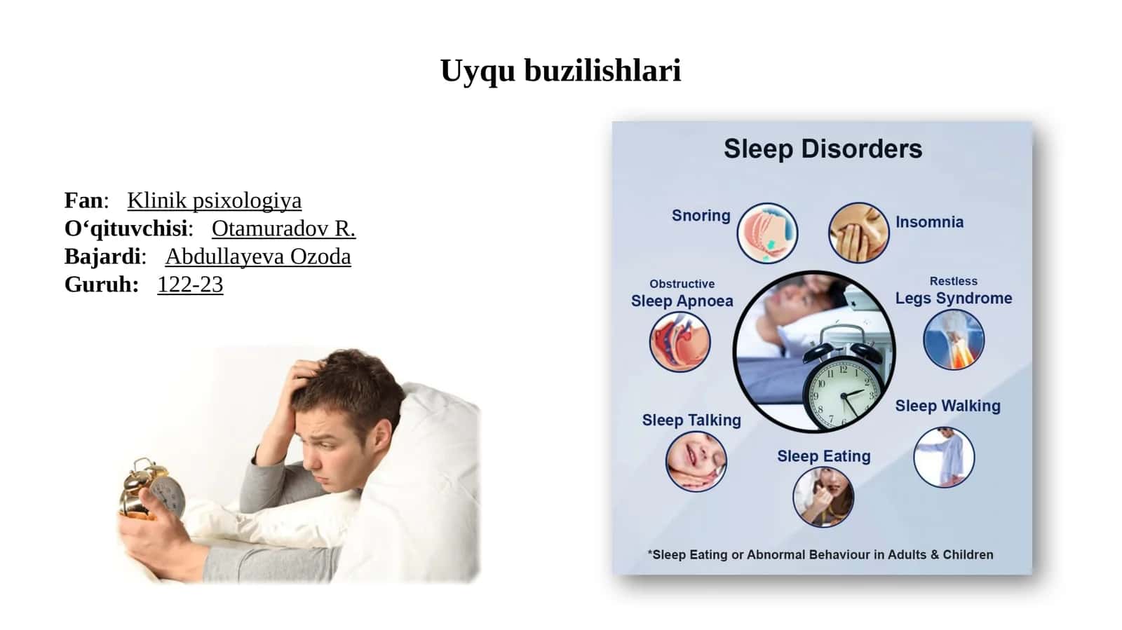 Uyqu buzilishlari 1
