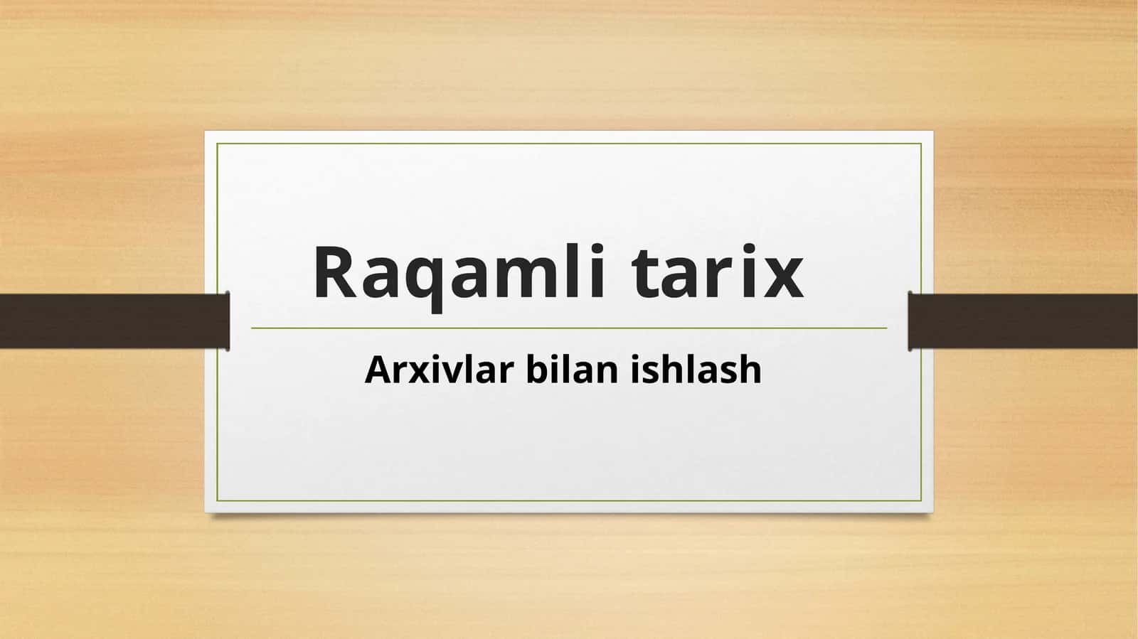 Arxivlar bilan ishlash 1