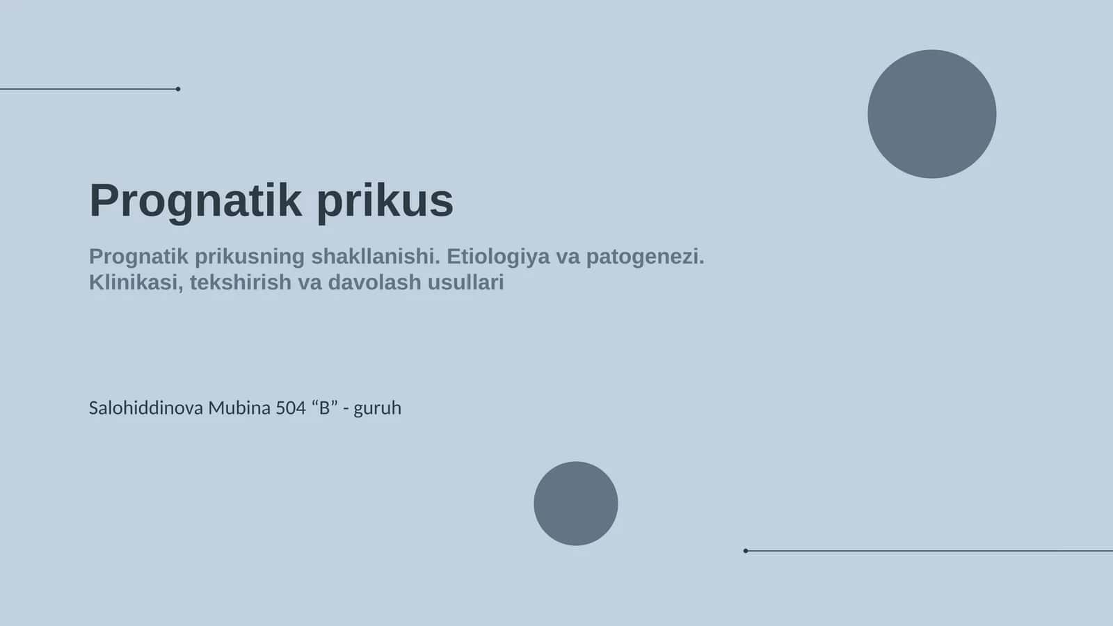 Prognatik prikus 1