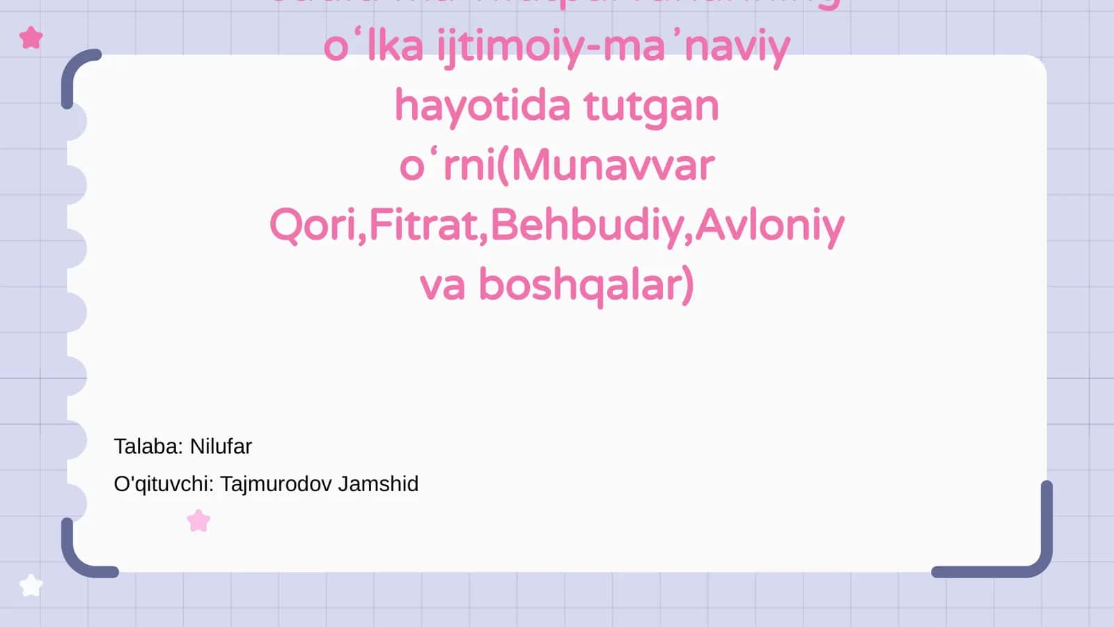 Jadid maʼrifatparvarlari va ularning asosiy maqsadlari 1