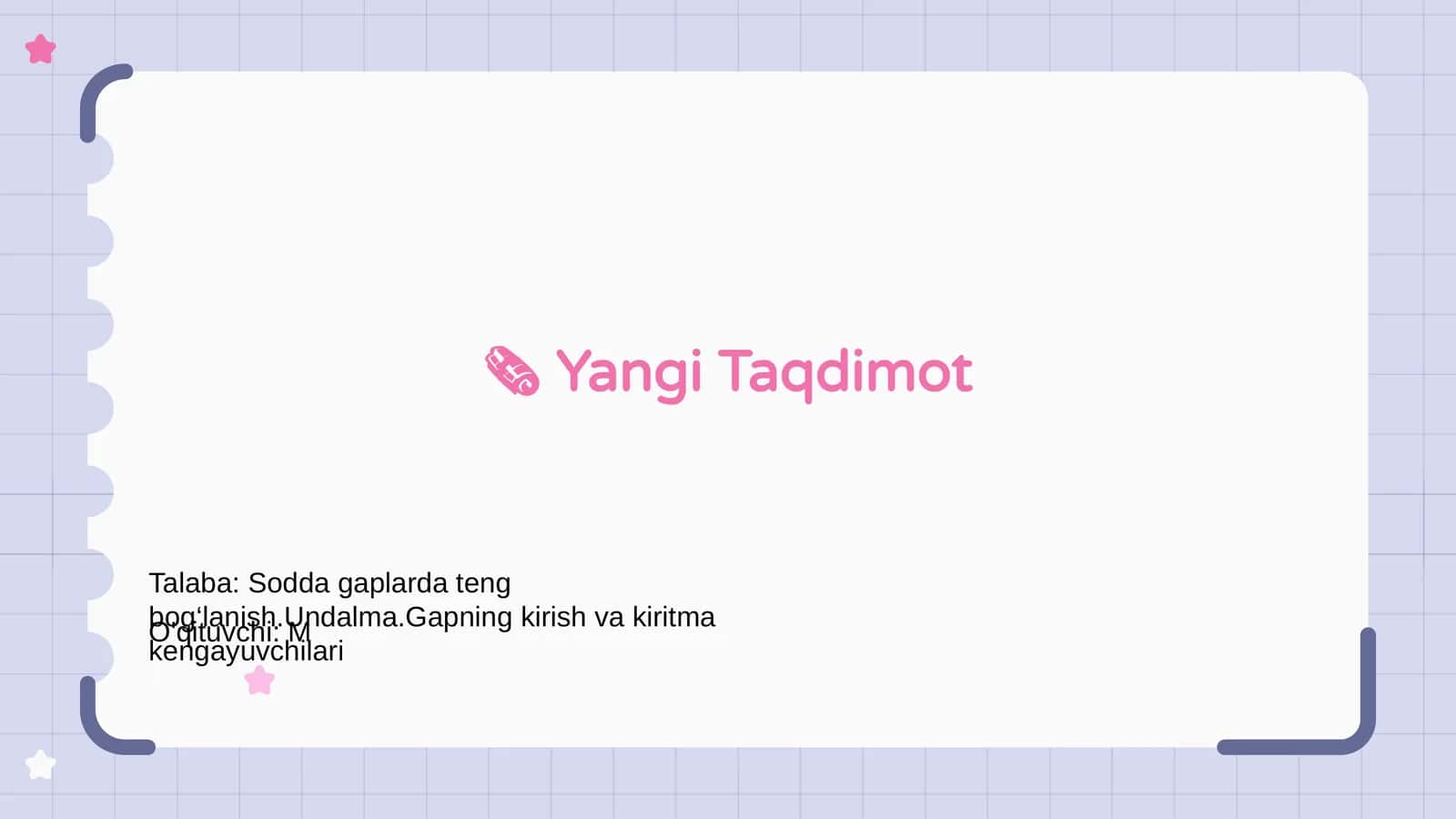 Yangi Taqdimot 1