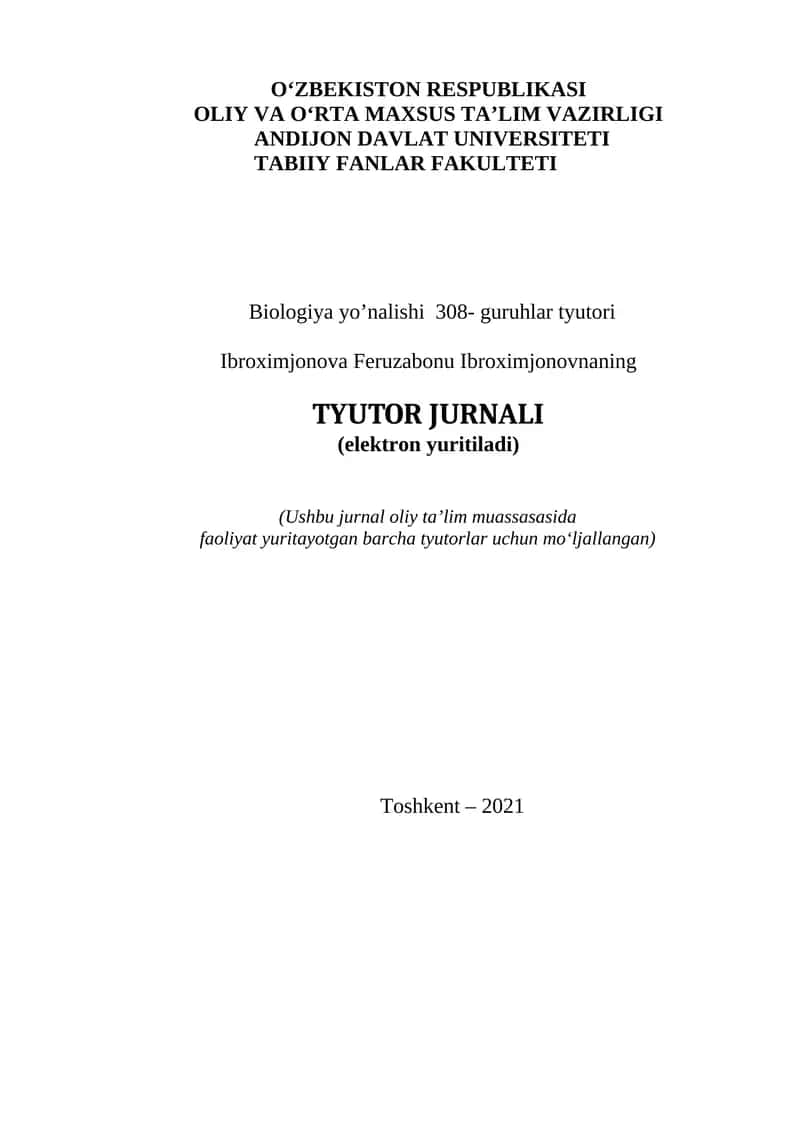 TYUTOR JURNALI 1