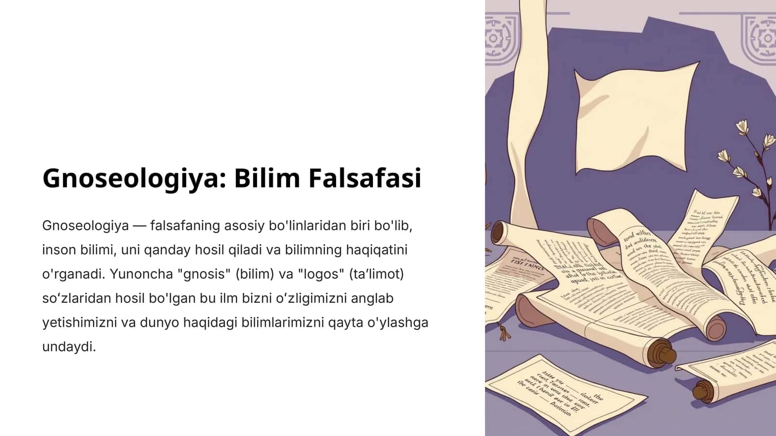 Gnoseologiya: Bilim Falsafasi 1