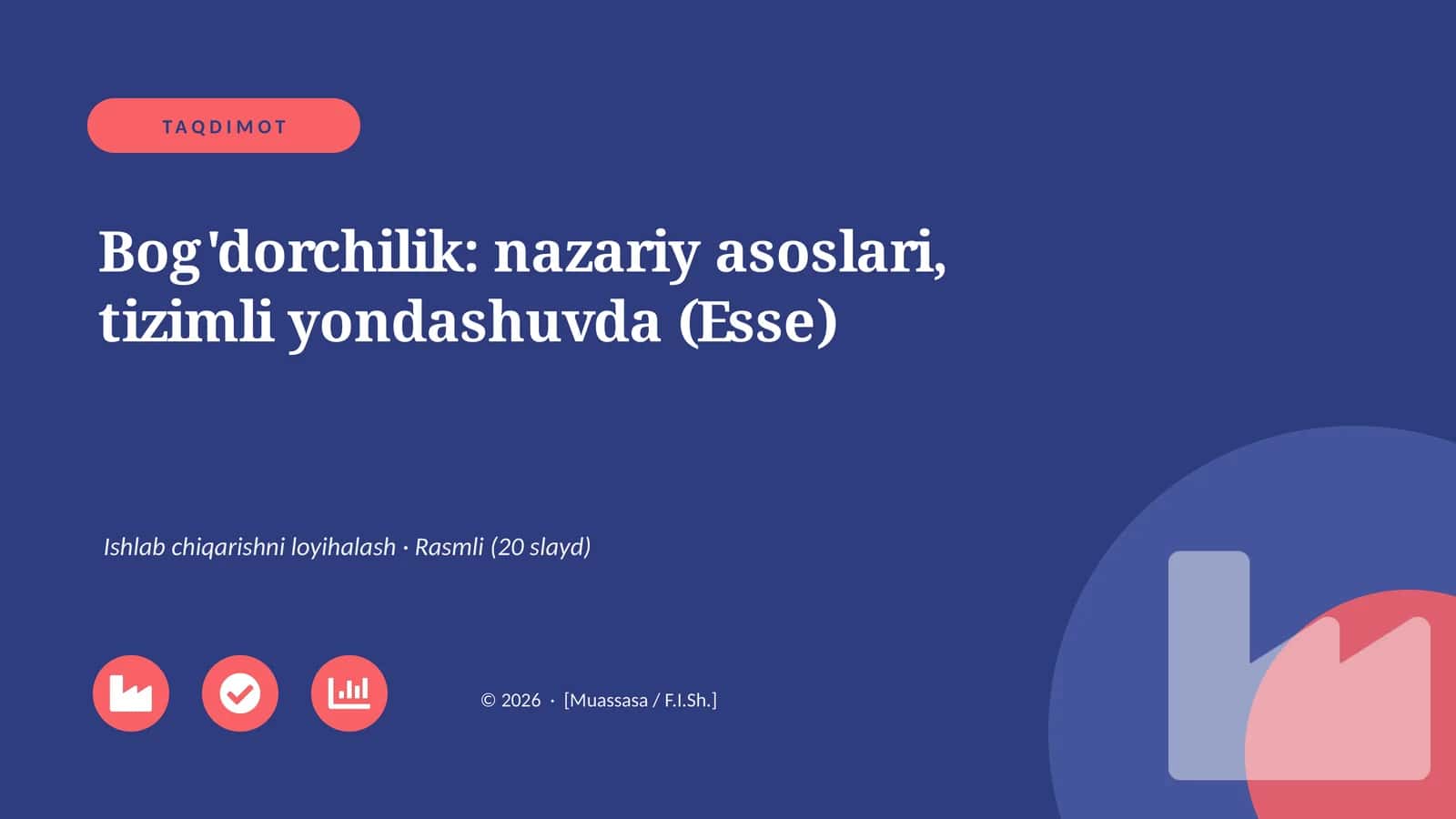 Bog'dorchilik: nazariy asoslari, tizimli yondashuvda (Esse) 1