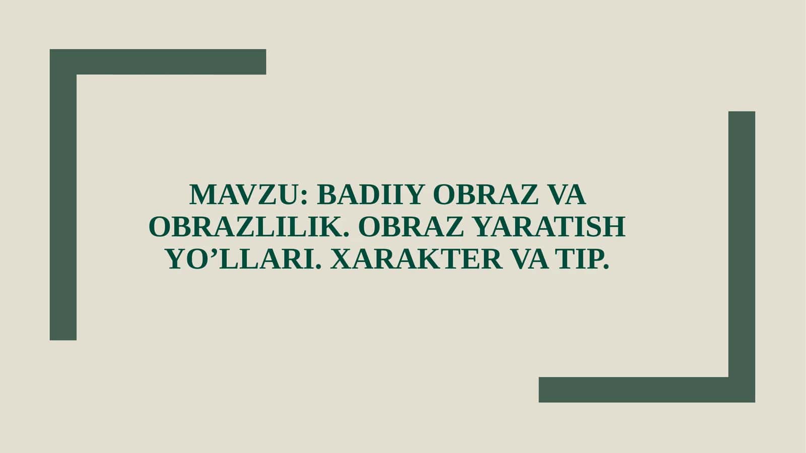 Badiiy obraz va obrazlilik 1